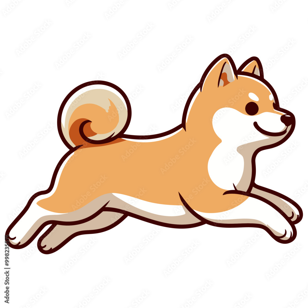 Shiba vector and illustration.