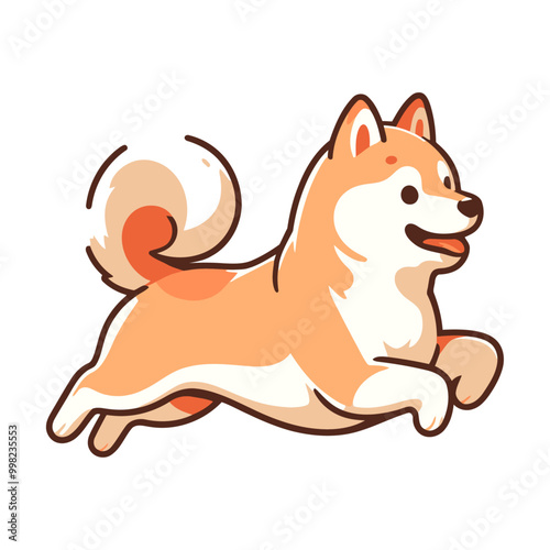 Shiba vector and illustration.