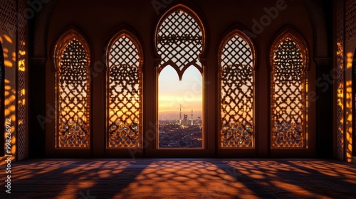 Golden Hour Through Archways