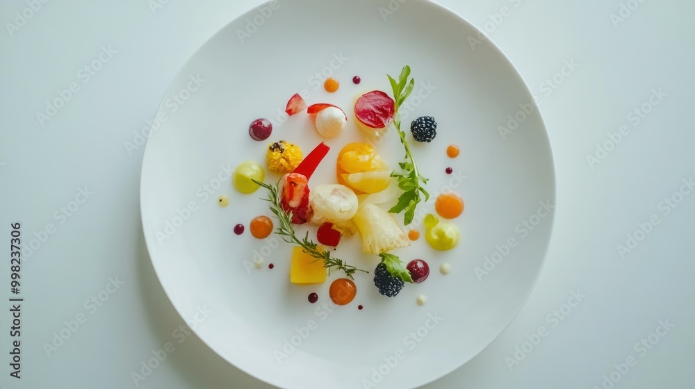 Artistically Arranged Fruit and Sauce Platter Artistically Arranged Fruit and Sauce Platter