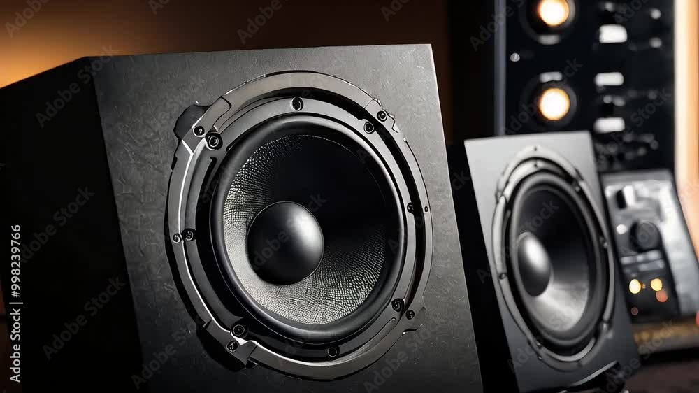 audio speaker isolated on production room audio speaker isolated on production room