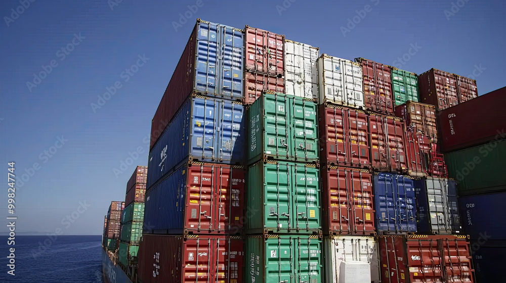 Fototapeta premium container cargo freight ship