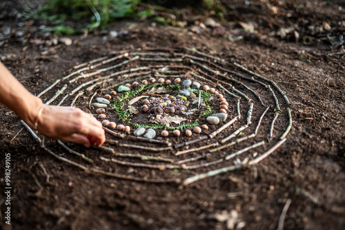 Mandala en land art