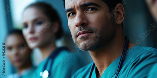 Overlooked medical workers, exhausted from tireless efforts.