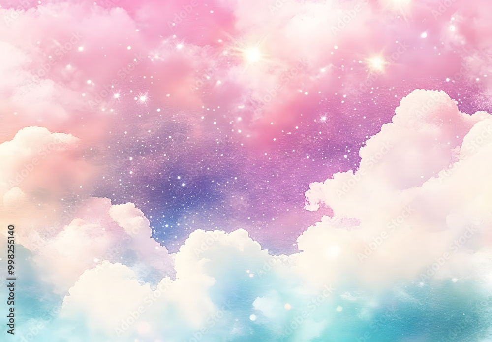 Dreamy Watercolor Galaxy Cloud Background design Dreamy Watercolor Galaxy Cloud Background design