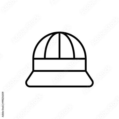 Archeologist hat outline icons, minimalist vector illustration ,simple transparent graphic element .Isolated on white background