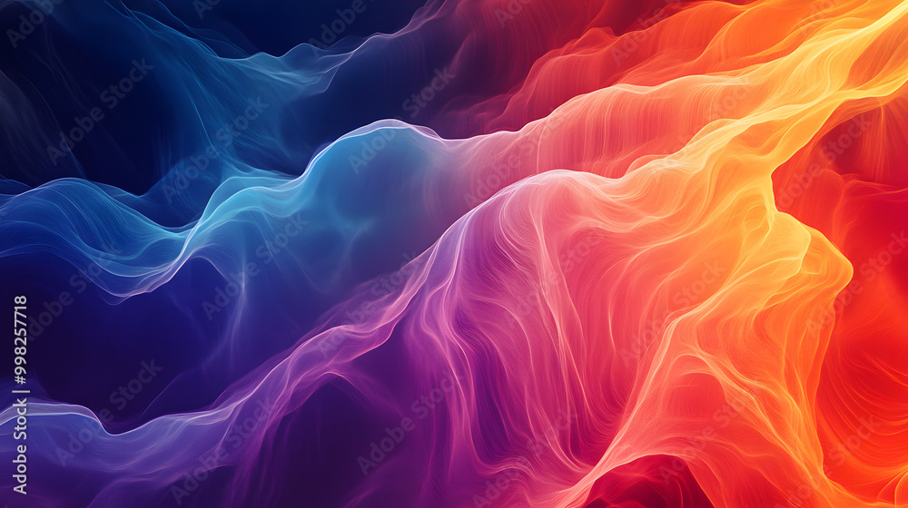 Fototapeta premium Vibrant swirling colors and shapes, dynamic energy, modern aesthetic, captivating visual experience, suitable for digital art and design projects