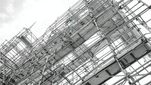 Wallpaper Mural A Low-Angle View of Scaffolding During Construction Torontodigital.ca