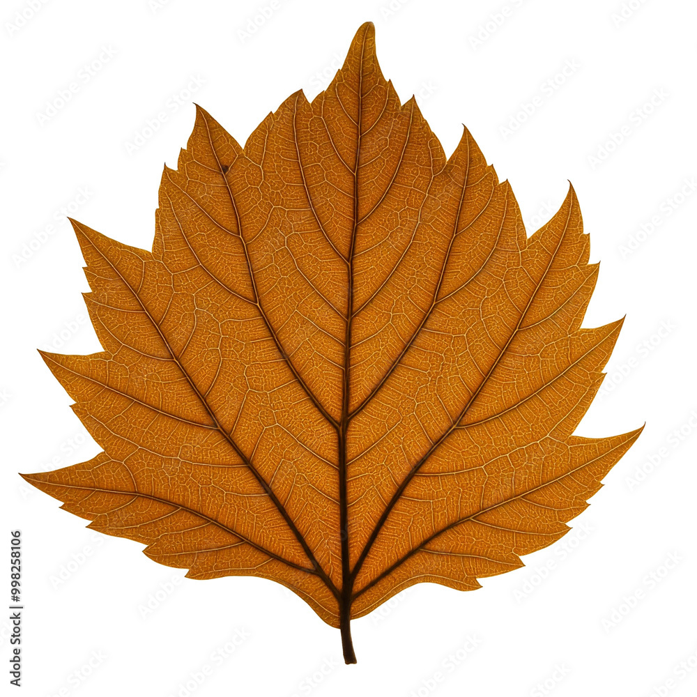 Orange Autumn Tree Leaf Isolated Orange Autumn Tree Leaf Isolated