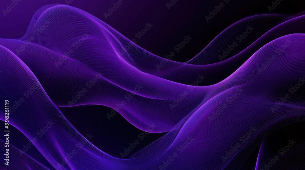 Obraz premium Abstract Purple Waves