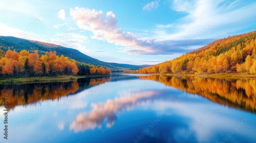 Pink sky reflecting on a calm lake, creating a serene and tranquil setting for spa and wellness promotions.