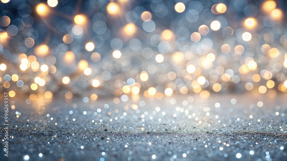 Glittery Winter Wonderland Bokeh with Soft Light Accents Glittery Winter Wonderland Bokeh with Soft Light Accents
