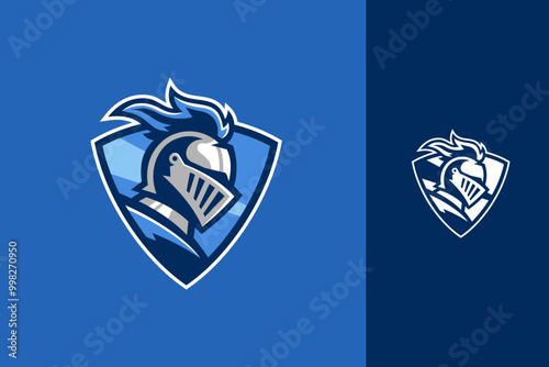 Knight Warrior Side View Logo Design