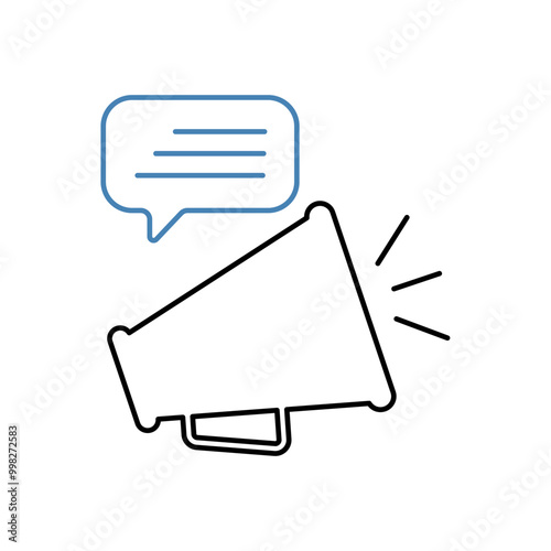 announce concept line icon. Simple element illustration. announce concept outline symbol design.