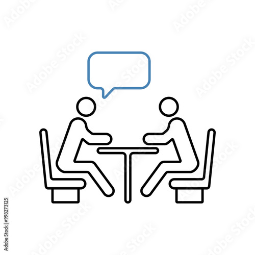 deliberation concept line icon. Simple element illustration. deliberation concept outline symbol design.