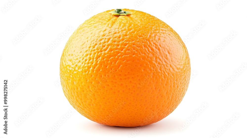 A fresh orange on a white background. A fresh orange on a white background.