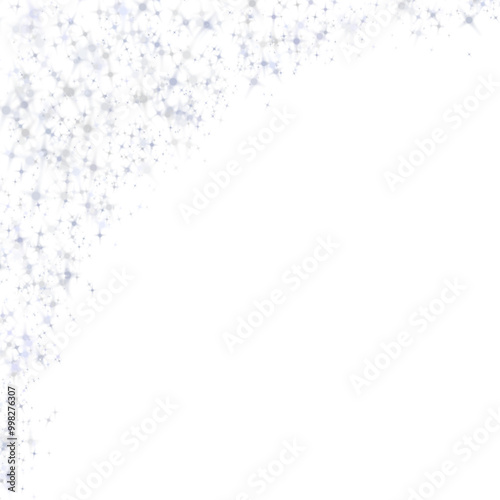 Wallpaper Mural Silver glitter sparkle corner on black background for card decoration with copy space. Sparkling confetti design Torontodigital.ca