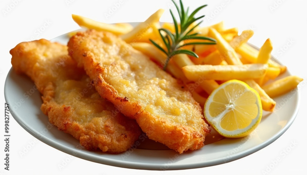 Crispy Fried Fish with French Fries and Lemon
Crispy Fried Fish with French Fries and Lemon