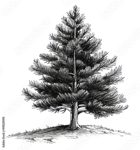 PNG Baby pine tree drawing sketch plant. photo