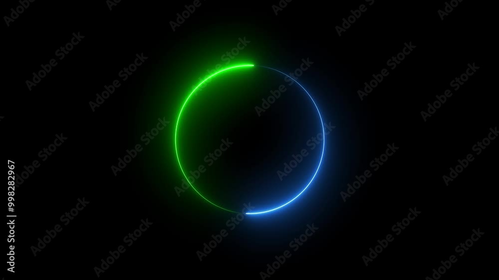 Abstract background web neon circle pattern, LED glowing light. 4K Retro neon blue and pink light wiggle on black backgroun Abstract background web neon circle pattern, LED glowing light. 4K Retro neon blue and pink light wiggle on black backgroun