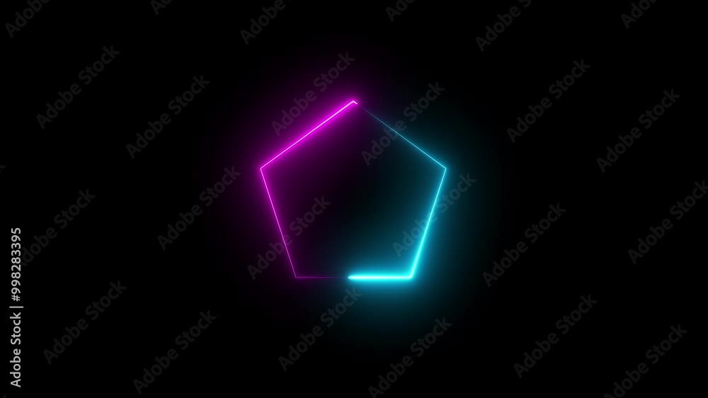 rendering of neon-colored video Animated rendering of neon-colored video Animated