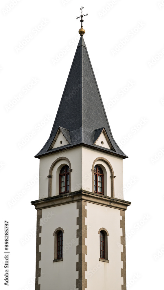 Fototapeta premium Tower standing alone as an isolated transparent PNG