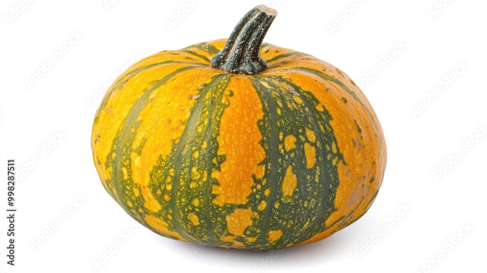 Pumpkin isolated on white background with clipping path and full depth of field