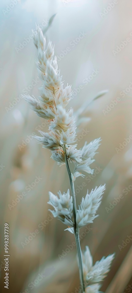 Serene Close-Up of Delicate Wildflowers in Golden Hour Light Serene Close-Up of Delicate Wildflowers in Golden Hour Light
