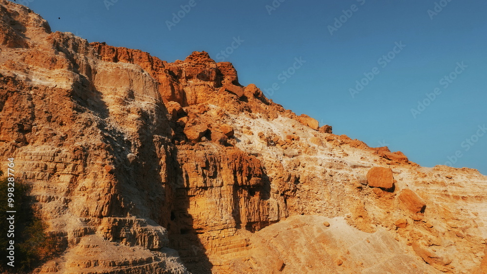 Fototapeta premium Mountain Rocky Majestic Wide Angle Orange Blue Brown Natural