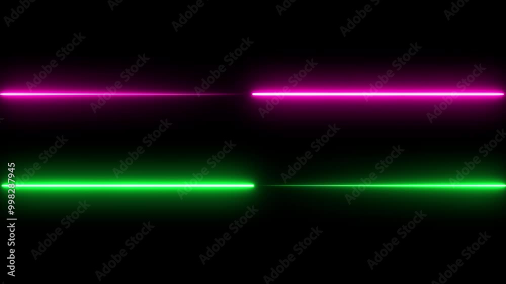 Abstract glowing neon line radio waves signal animation on black background Abstract glowing neon line radio waves signal animation on black background