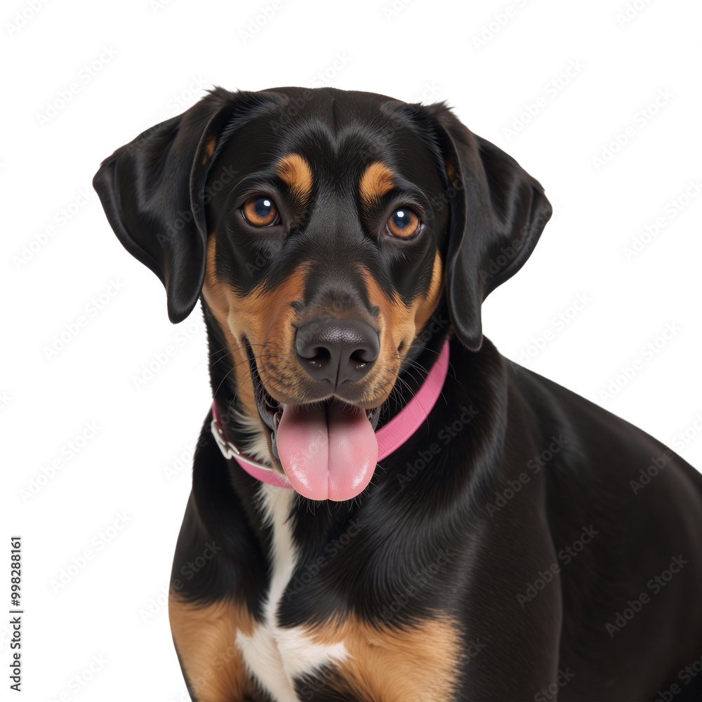 Fototapeta premium Family pet depicted alone as an isolated transparent PNG image