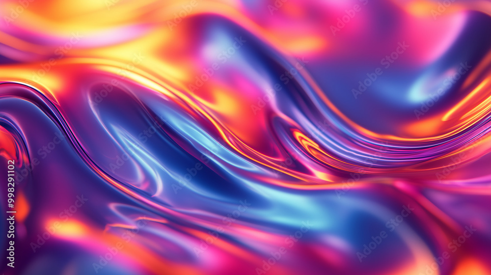 Abstract Vibrant Fluid Metal Surface with Gradient Colors of Pink, Purple, and Blue Abstract Vibrant Fluid Metal Surface with Gradient Colors of Pink, Purple, and Blue