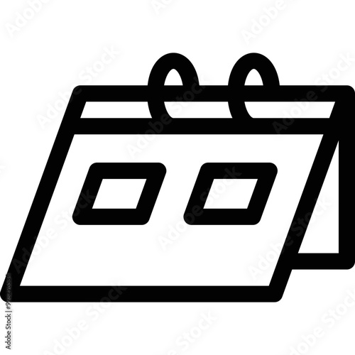 Simple vector icon desk calendar