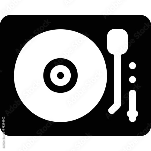 Simple vector icon vinyl player