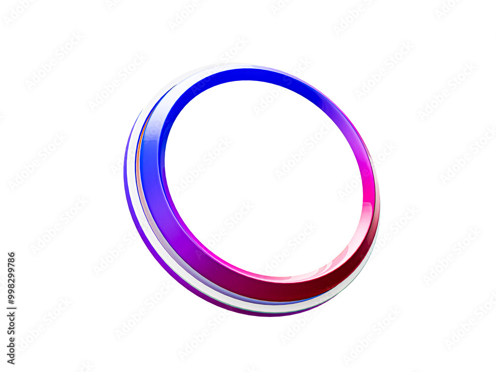 Blue and Purple Circle Social Media Profile 3D Frame Isolated on Transparent Background Blue and Purple Circle Social Media Profile 3D Frame Isolated on Transparent Background