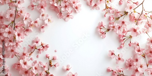 Pink Flower Branch Frame
