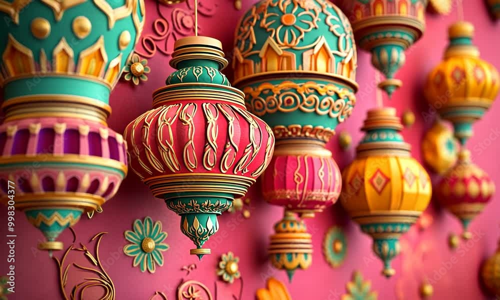 Ornate Lanterns with Floral Details Ornate Lanterns with Floral Details