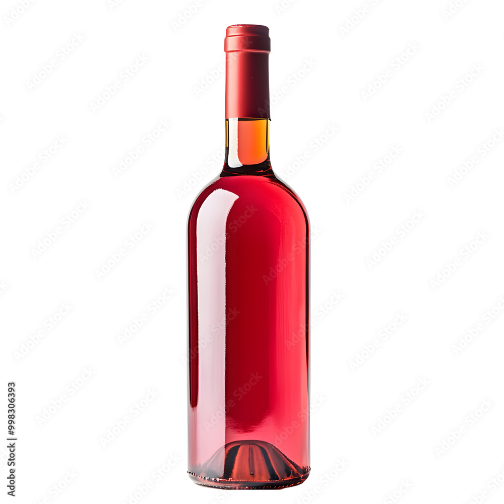 A vibrant bottle of rosé wine stands against a black background, showcasing its rich, pinkish hue and elegant shape. A vibrant bottle of rosé wine stands against a black background, showcasing its rich, pinkish hue and elegant shape.