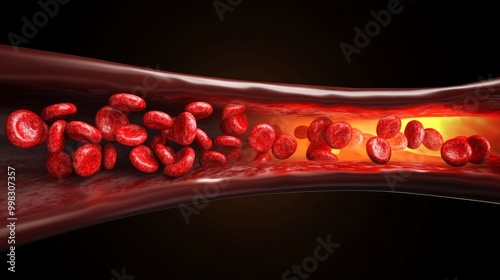 Diabetes causes negative changes in blood vessels. Cholesterol and calcium build up in artery walls, disrupting blood flow to tissues.