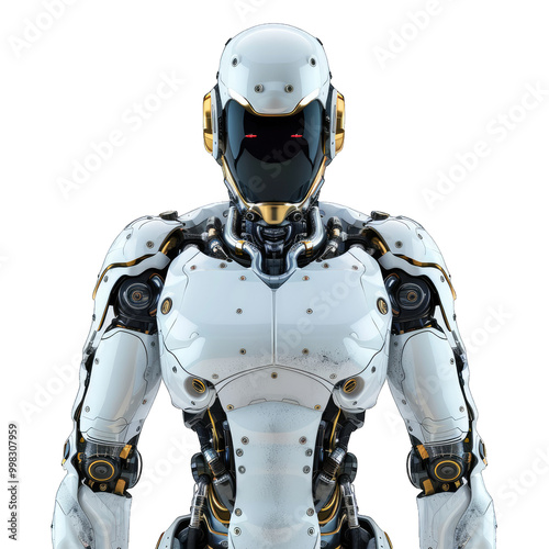 robot cyborg soldier on transparent background png