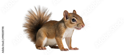 Squirrel depicted as an isolated transparent PNG image photo