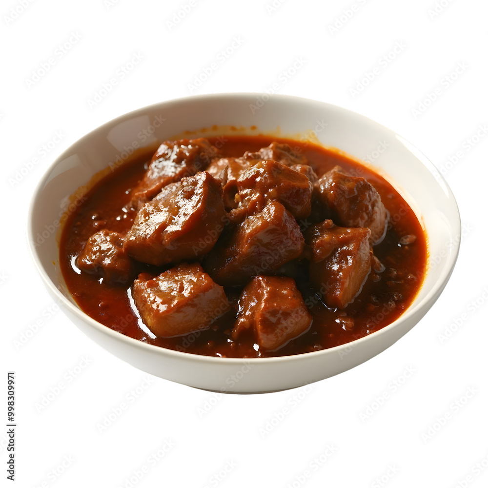 Beef curry isolated on a transparent background Beef curry isolated on a transparent background