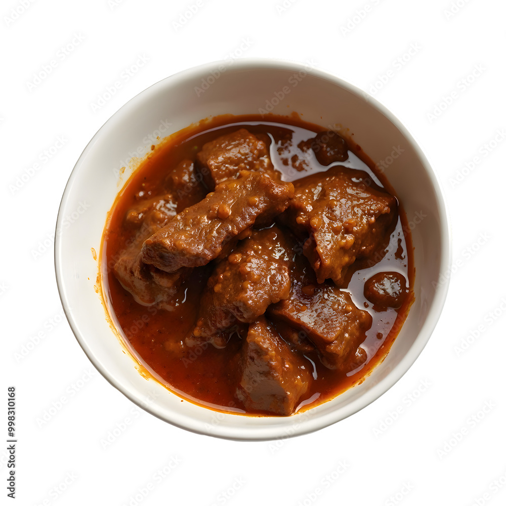 Beef curry isolated on a transparent background Beef curry isolated on a transparent background