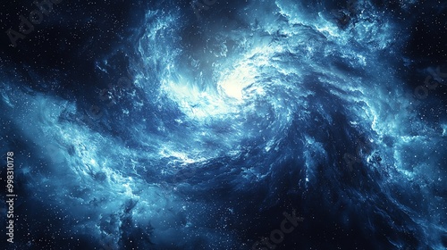 Celestial storm, space winds, galactic turbulence, 3D illustration