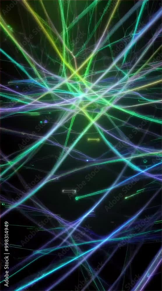 floating in an abstract digital space, with each bond represented by a glowing light trail floating in an abstract digital space, with each bond represented by a glowing light trail