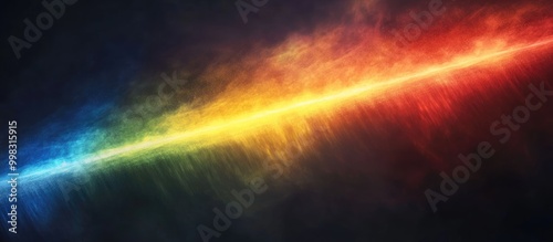 Photography of a rainbow against a dark backdrop Abstract web design featuring banners and panels Unique surreal light dispersion for desktop background and creative projects