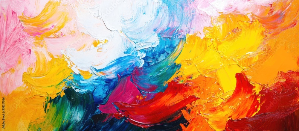 Abstract oil painting featuring a colorful background with an impressionist style Ideal for wall decor as a poster showcasing surreal design and hand drawn textures Abstract oil painting featuring a colorful background with an impressionist style Ideal for wall decor as a poster showcasing surreal design and hand drawn textures