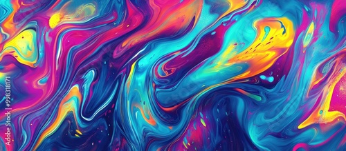 Vibrant abstract background featuring a colorful texture with dynamic elements A psychedelic style artwork showcasing surreal artistic expression