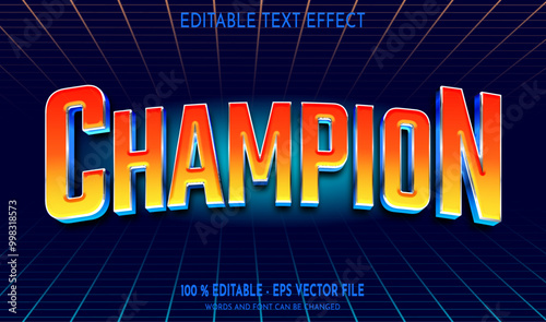 champion editable text effect