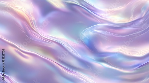 Wallpaper Mural A soft, iridescent fabric texture featuring gentle waves of pastel colors, perfect for dreamy backgrounds and artistic designs. Torontodigital.ca